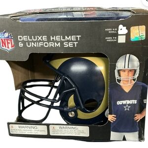 NFL Cowboys Kids Helmet & Uniform Set - Navy and Gold